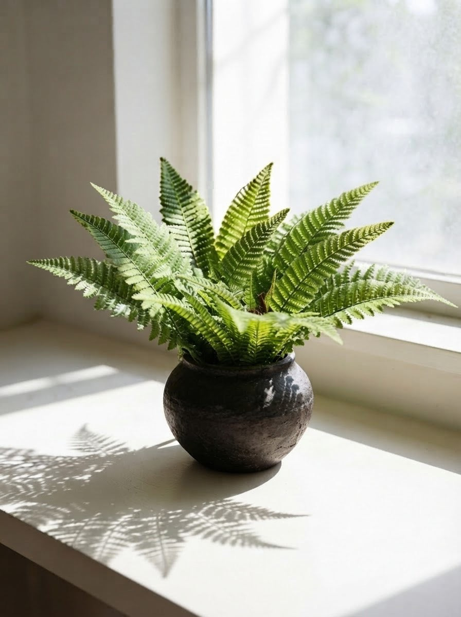 Artificial Faux Green Fern Stem