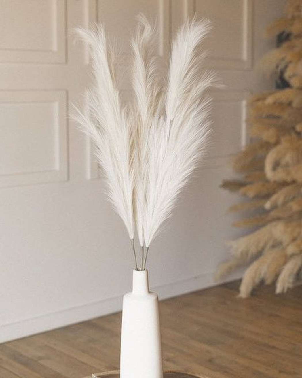 Cream Faux Pampas Grass