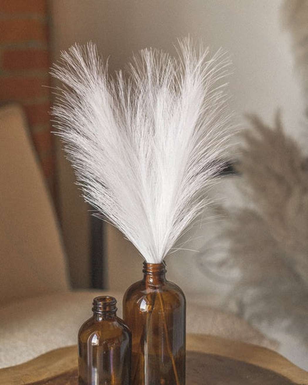 White Faux Mini Pampas Grass (3)
